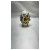 Hand-Painted Porcelain Egg Trinket Box