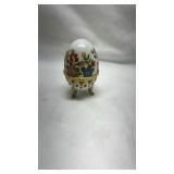 Hand-Painted Porcelain Egg Trinket Box