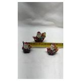 Mini Santa with Teddy Bear Figurines - Set of 3