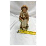 Traditional Porcelain Farm Figure with Bunny