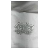 Pair of Crystal Star Shaped Tealight Holders