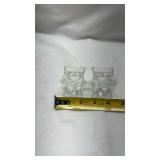 Pair of Crystal Star Shaped Tealight Holders