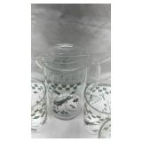 Herb Garden Glass Pitcher and Tumbler Set