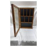 Wooden Display Case with Glass Top