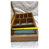 Wooden Display Case with Glass Top