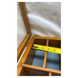 Wooden Display Case with Glass Top