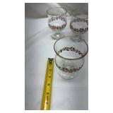 Holiday Holly Stemware Set 6