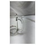 Holiday Holly Pattern Glass Beer Stein