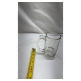 Holiday Holly Pattern Glass Beer Stein