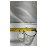 Holiday Holly Pattern Glass Beer Stein