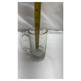 Holiday Holly Pattern Glass Beer Stein