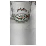 Holiday Holly Glass Punch Cups Set of 15