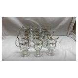 Holiday Holly Irish Coffee Glass Set of 12