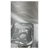 Mercury Glass Candlesticks with Square Base