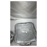 Mercury Glass Candlesticks with Square Base