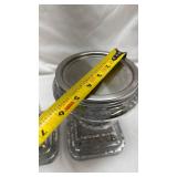 Mercury Glass Candlesticks with Square Base