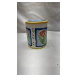 Hausenware Tulip Pattern Ceramic Canister