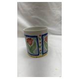 Hausenware Tulip Pattern Ceramic Canister