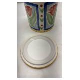 Hausenware Tulip Pattern Ceramic Canister