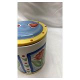 Hausenware Tulip Pattern Ceramic Canister