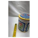 Hausenware Tulip Pattern Ceramic Canister