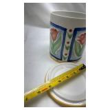 Hausenware Tulip Pattern Ceramic Canister