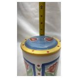 Hausenware Tulip Pattern Ceramic Canister