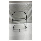 Black Metal Two-Tier Display Stand