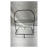 Black Metal Two-Tier Display Stand