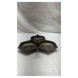 Art Deco Triple Serving Dish with Handle