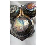 Art Deco Triple Serving Dish with Handle