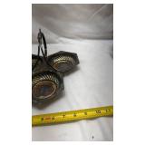 Art Deco Triple Serving Dish with Handle