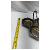 Art Deco Triple Serving Dish with Handle