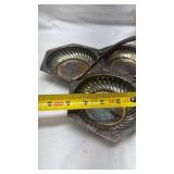 Art Deco Triple Serving Dish with Handle