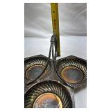 Art Deco Triple Serving Dish with Handle