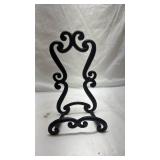 Decorative Black Iron Scroll Book Stand
