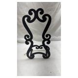 Decorative Black Iron Scroll Book Stand
