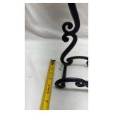 Decorative Black Iron Scroll Book Stand
