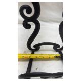 Decorative Black Iron Scroll Book Stand
