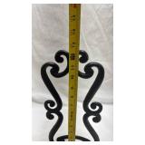 Decorative Black Iron Scroll Book Stand