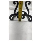 Decorative Black Iron Scroll Book Stand