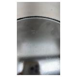 Round Silver Serving Platter with Ornate Border