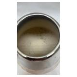 Modern White and Chrome Decorative Vases - Set of 2