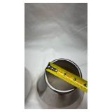 Modern White and Chrome Decorative Vases - Set of 2