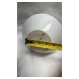 Modern White and Chrome Decorative Vases - Set of 2