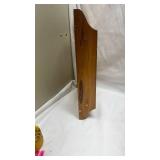 Wooden Heart Cutout Wall Shelf with Hooks