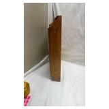 Wooden Heart Cutout Wall Shelf with Hooks