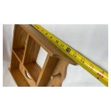 Wooden Heart Cutout Wall Shelf with Hooks