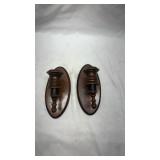 Traditional Wooden Wall Sconce Pair