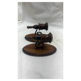 Traditional Wooden Wall Sconce Pair